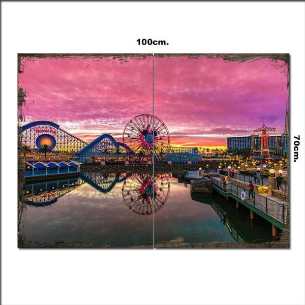 Bedeko Ahşap Tablo Disney Lunapark 70*100Cm - Image 1