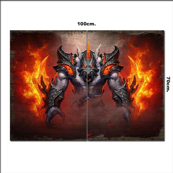 Bedeko Ahşap Tablo Dota 2 Şekilli 70*100Cm - Image 1