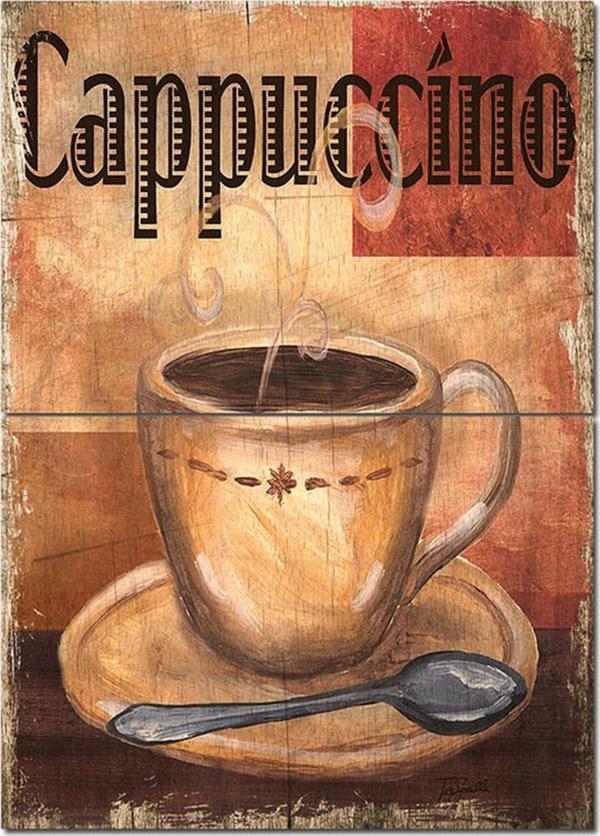 Bedeko Ahşap Tablo Cappuccino Tasarım Mdf Tablo - Image 1