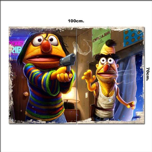 Bedeko Ahşap Tablo Edie Ve Büdü 70*100Cm - Image 1