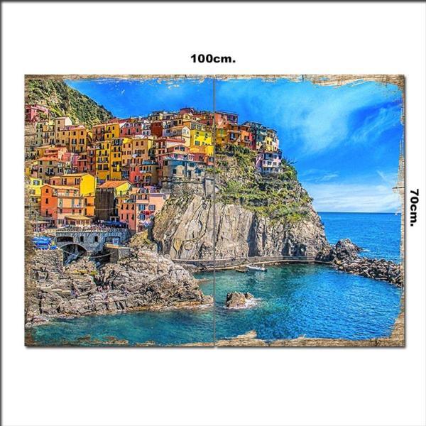 Bedeko Ahşap Tablo Cinque Terre Italya 70*100Cm - Image 1