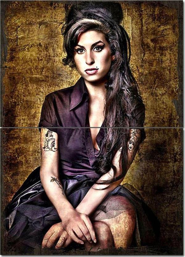 Bedeko Ahşap Tablo Eski Amy Winehouse Art Afiş Görseli Mdf Poster - Image 1
