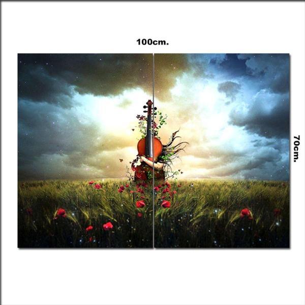 Bedeko Ahşap Tablo Çello Calan Kız 70*100Cm - Image 1