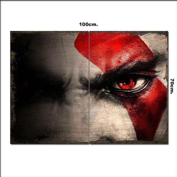 Bedeko Ahşap Tablo God Of War Yüz Baskılı 70*100Cm - Image 1