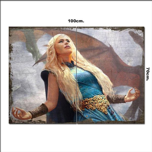 Bedeko Ahşap Tablo Got Daenerys Targaryen 70*100Cm - Image 1