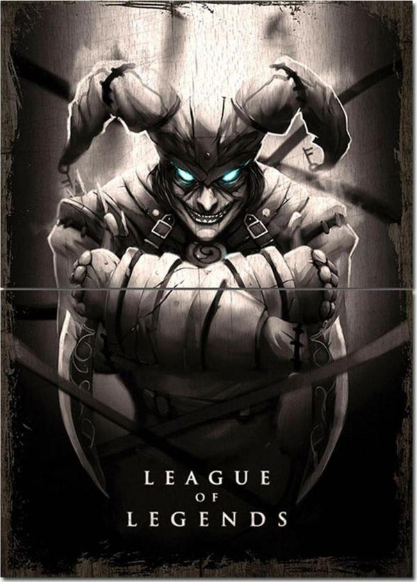 Bedeko Ahşap Tablo Eski League Ve Legends Shaco Fan Art Görseli Art Mdf Tablo - Image 1