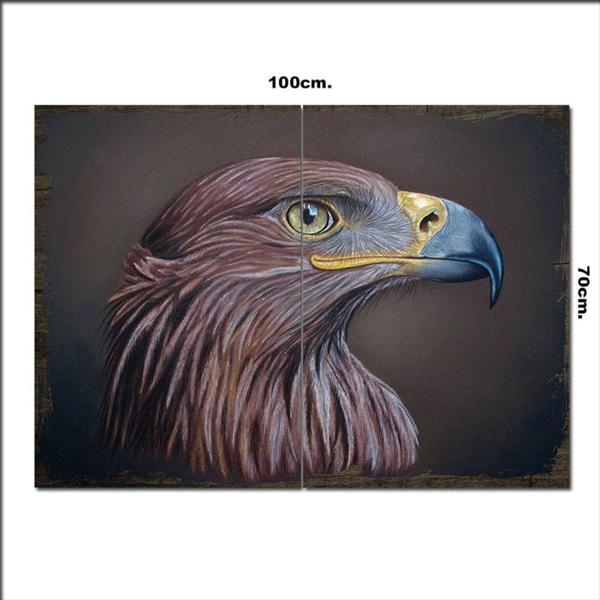 Bedeko Ahşap Tablo Kahve Rengi Kartal Şekilli 70*100Cm - Image 1