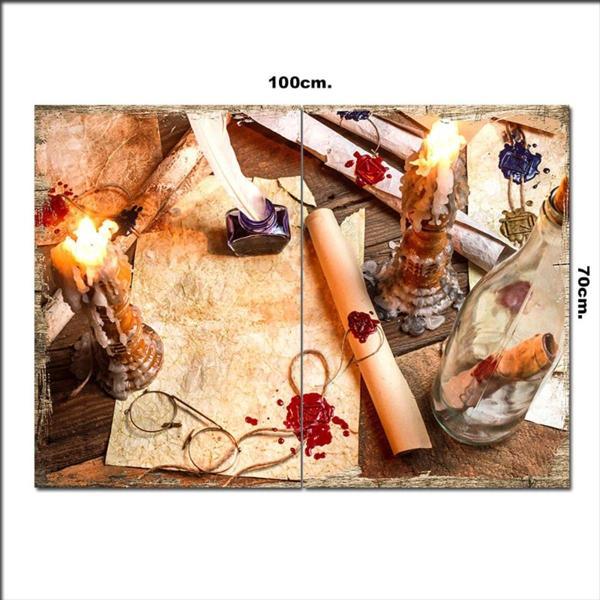 Bedeko Ahşap Tablo Eski Savaş Uçağı 70*100Cm - Image 1