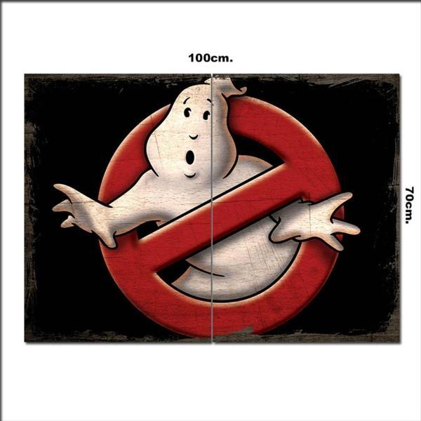 Bedeko Ahşap Tablo Hayalet Avcılarının Logosu Desenli 70*100Cm - Image 1