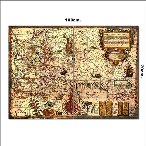 Bedeko Ahşap Tablo Hazine Haritası 70*100Cm - Image 1