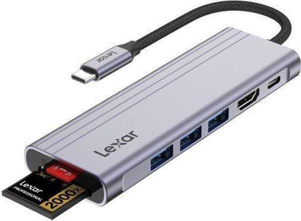 Lexar 7in1 H31 TypeC Macbook Çevirici Çoklayıcı Adaptör LPAH31N - Image 1