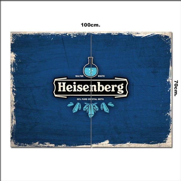 Bedeko Ahşap Tablo Heisenberg Desenli 70*100Cm - Image 1