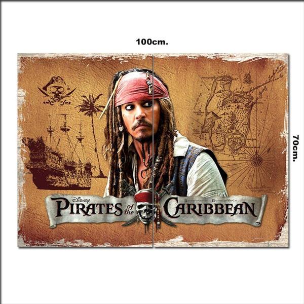 Bedeko Ahşap Tablo Karayip Korsanları Jack Sparrow 70*100Cm - Image 1