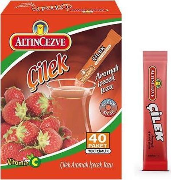 Altıncezve Çilek Tek İçimlik İçecek Tozu 40 x 1.5 Gr - Image 1