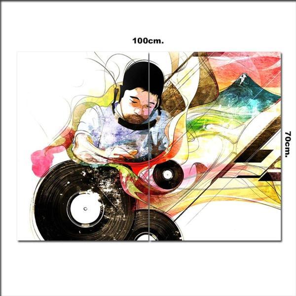 Bedeko Ahşap Tablo Hip Hop Ve Disc Jockey Görseli 70*100Cm - Image 1