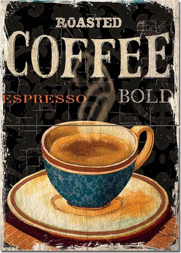Bedeko Ahşap Tablo Espresso Afişi Tasarım Mdf Tablo - Image 1