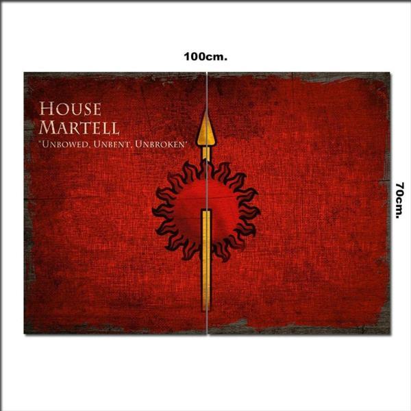 Bedeko Ahşap Tablo House Martell Tarz 70*100Cm - Image 1