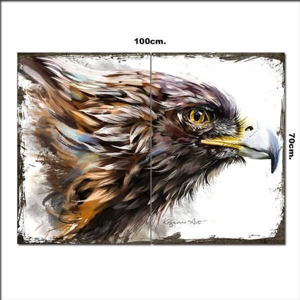 Bedeko Ahşap Tablo Kartal Başı 70*100Cm - Image 1