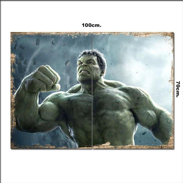 Bedeko Ahşap Tablo Hulk Yeşil Dev 70*100Cm - Image 1