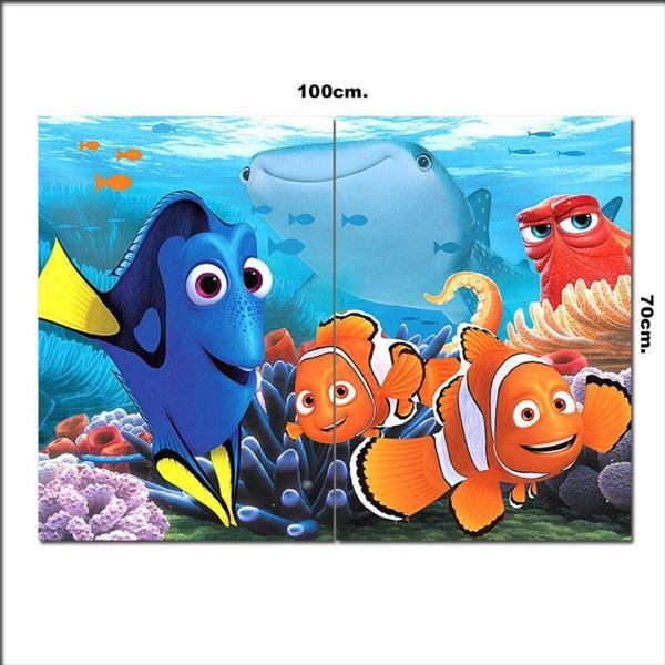 Bedeko Ahşap Tablo Kayıp Balık Dori Ve Nemo 70*100Cm - Image 1