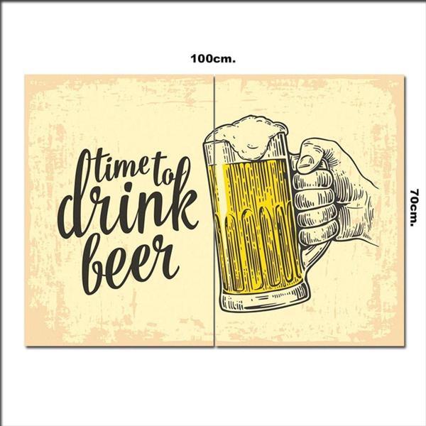 Bedeko Ahşap Tablo İçme Zamanı 70*100Cm - Image 1