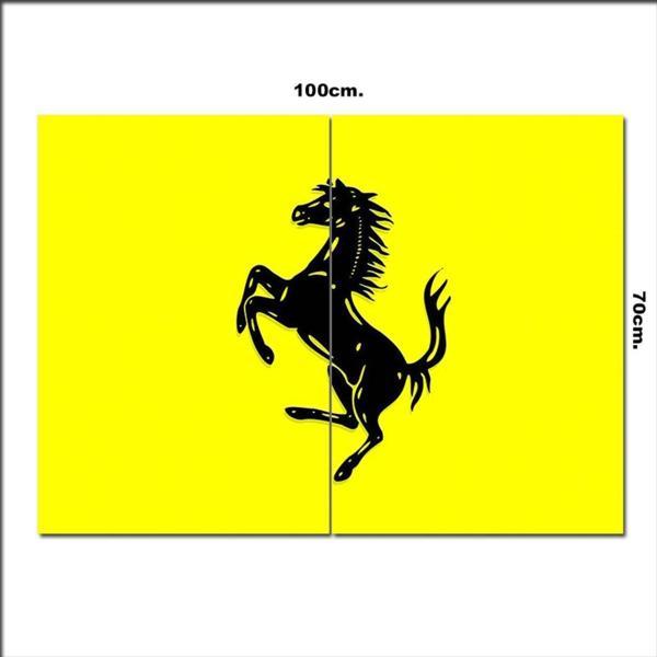 Bedeko Ahşap Tablo Ferrari Logo 70*100Cm - Image 1