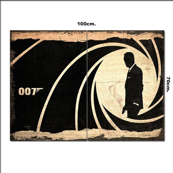 Bedeko Ahşap Tablo James Bond 007 Desenli 70*100Cm - Image 1