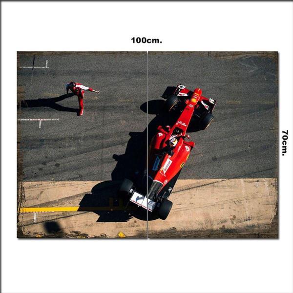 Bedeko Ahşap Tablo Formula F1 Ferrari 70*100Cm - Image 1