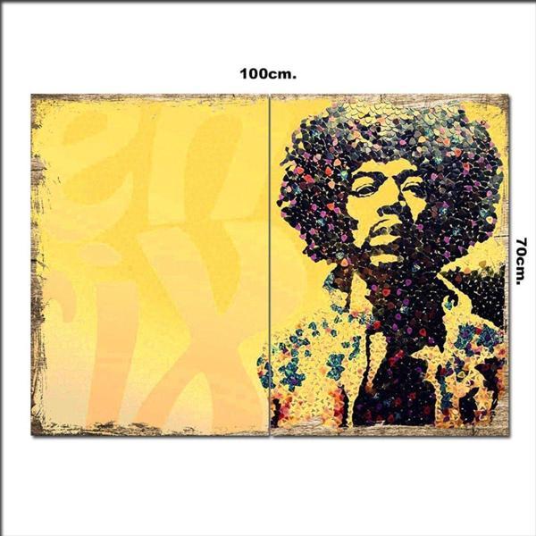 Bedeko Ahşap Tablo Jimi Hendrix 70*100Cm - Image 1