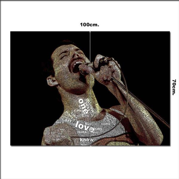 Bedeko Ahşap Tablo Freddie Mercury Queen Resmi 70*100Cm - Image 1