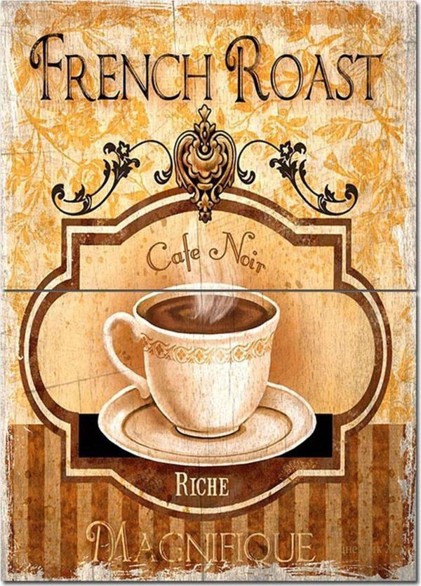 Bedeko Ahşap Tablo French Roast Coffee Mdf Poster - Image 1