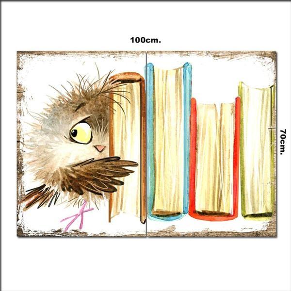 Bedeko Ahşap Tablo Kitap Ve Kuş 70*100Cm - Image 1