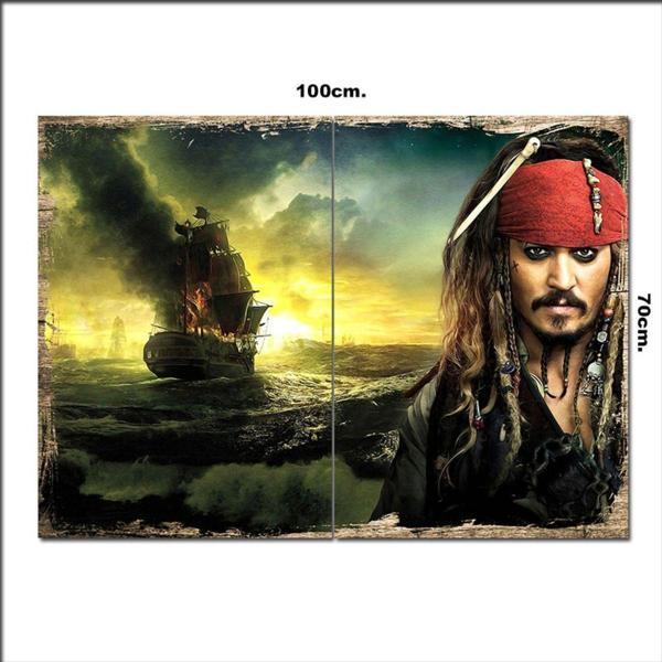 Bedeko Ahşap Tablo Johnny Depp Karayip Korsanları 70*100Cm - Image 1
