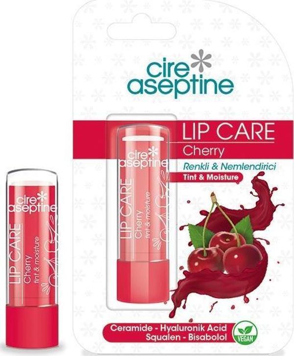 Cire Aseptine Lip Care Cherry Renkli Dudak Bakım Kremi 4,5 G - Image 1