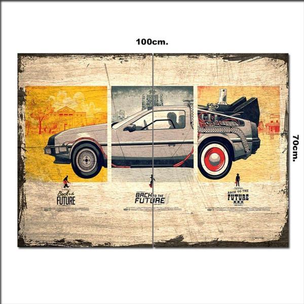 Bedeko Ahşap Tablo Geleceğe Donüş Baskılı 70*100Cm - Image 1