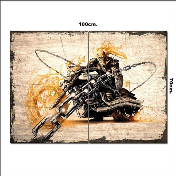 Bedeko Ahşap Tablo Ghost Rider Şekilli 70*100Cm - Image 1