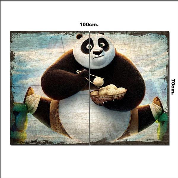 Bedeko Ahşap Tablo Kung Fu Panda 3 Baskılı 70*100Cm - Image 1