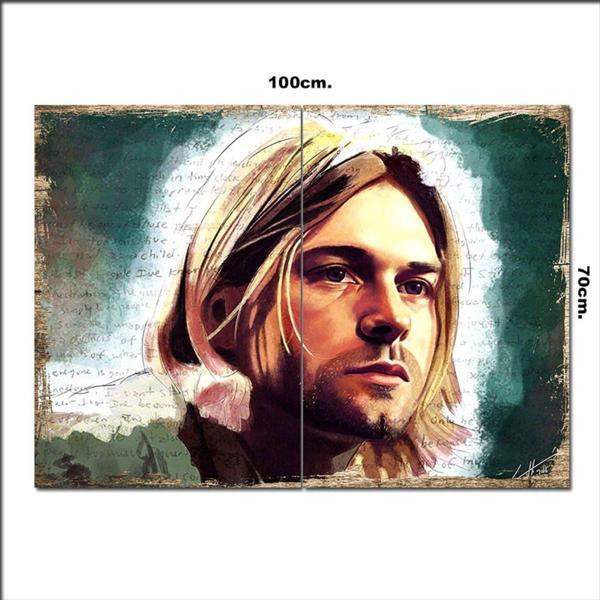 Bedeko Ahşap Tablo Kurt Cobain Nirvana 70*100Cm - Image 1