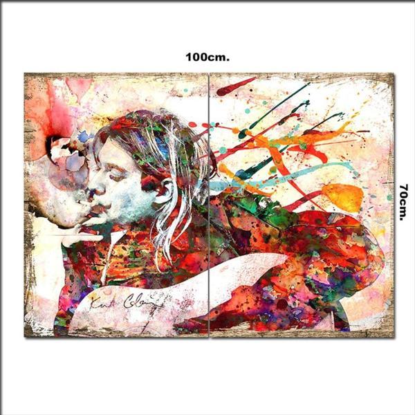 Bedeko Ahşap Tablo Kurt Cobain Nirvana 70*100Cm - Image 1