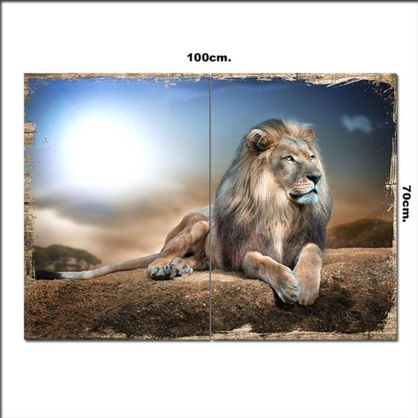 Bedeko Ahşap Tablo Kral Aslan 70*100Cm - Image 1