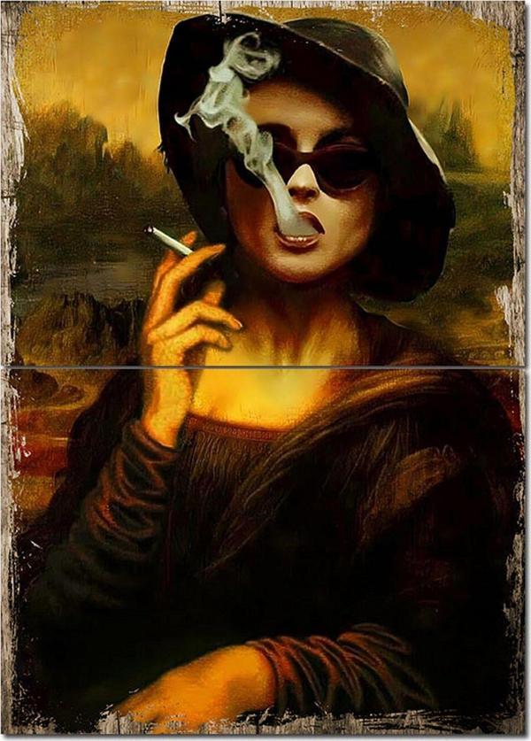 Bedeko Monalisa Marla Singer Dekoratif Ahşap Tablo 70Cmx 100Cm - Image 1