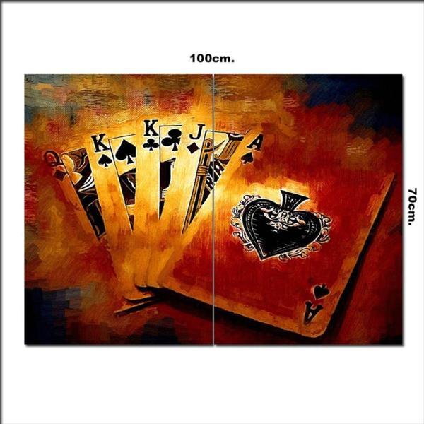 Bedeko Ahşap Tablo Kumar Kartları 70*100Cm - Image 1