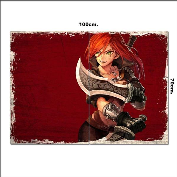 Bedeko Ahşap Tablo League Of Legends Katarina Tarz 70*100Cm - Image 1