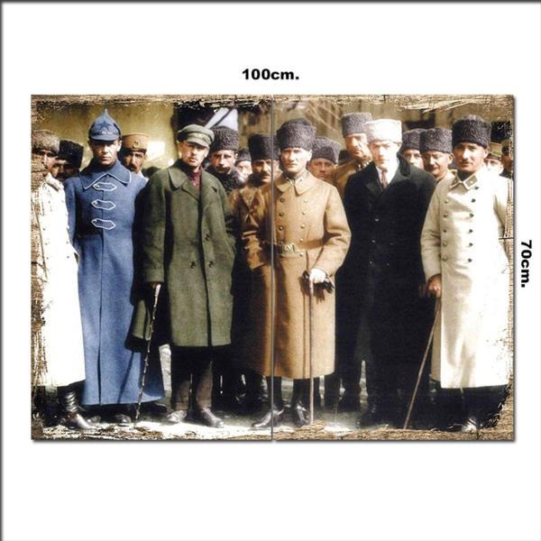 Bedeko Ahşap Tablo Mustafa Kemal Atatürk 70*100Cm - Image 1