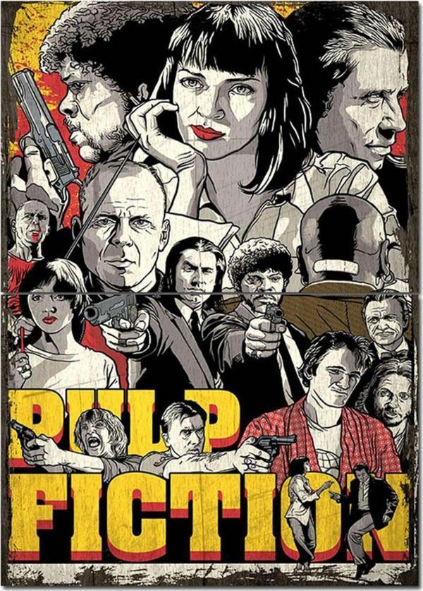 Bedeko Ahşap Tablo Pulp Fiction Ucuz Roman Art Mdf Tablo - Image 1