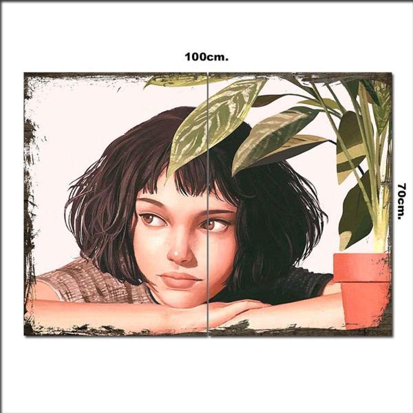 Bedeko Ahşap Tablo Leon Mathilda 70*100Cm - Image 1