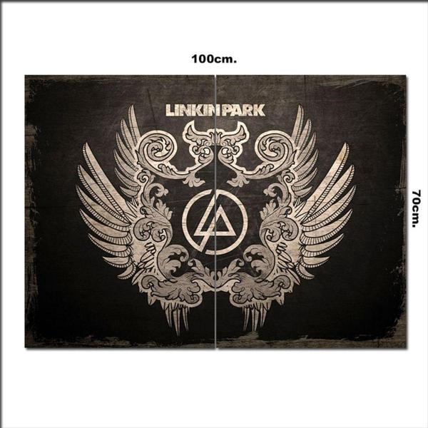 Bedeko Ahşap Tablo Linkin Park Logosu Baskılı 70*100Cm - Image 1