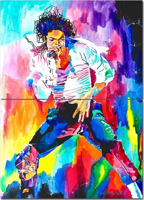 Bedeko Ahşap Tablo Renkli Michael Jackson Tasarım Mdf Tablo - Image 1