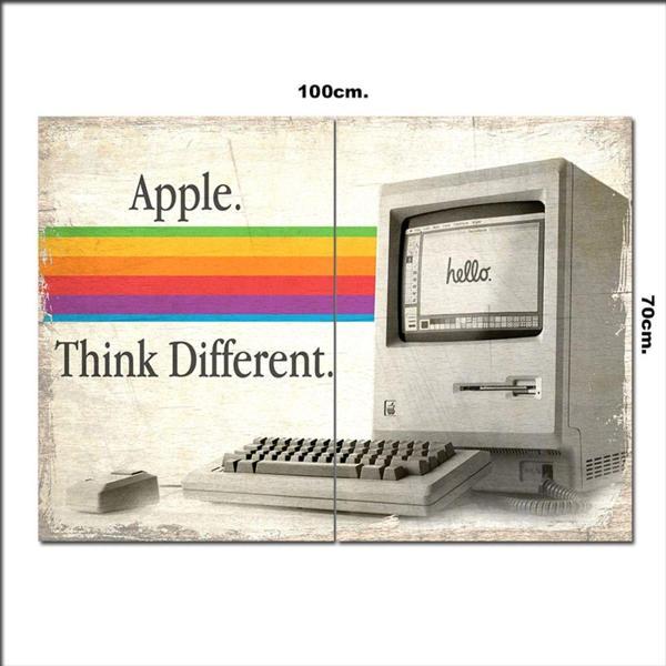 Bedeko Ahşap Tablo Retro Apple Poster 70*100Cm - Image 1