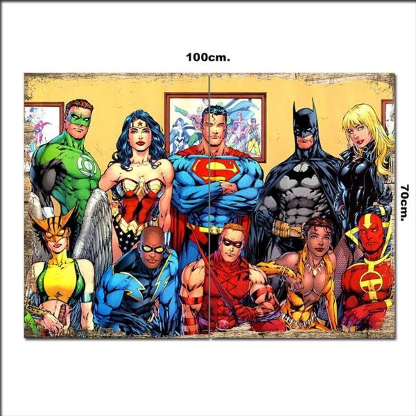 Bedeko Ahşap Tablo Marvel Karakterleri 70*100Cm - Image 1